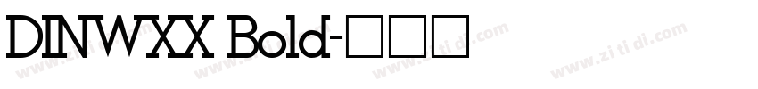 DINWXX Bold字体转换